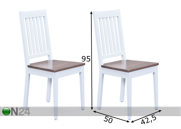 Комплект стульев Westerland, 2 шт размеры