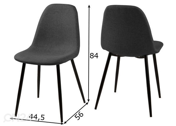 Комплект стульев Wichita, 4 шт размеры