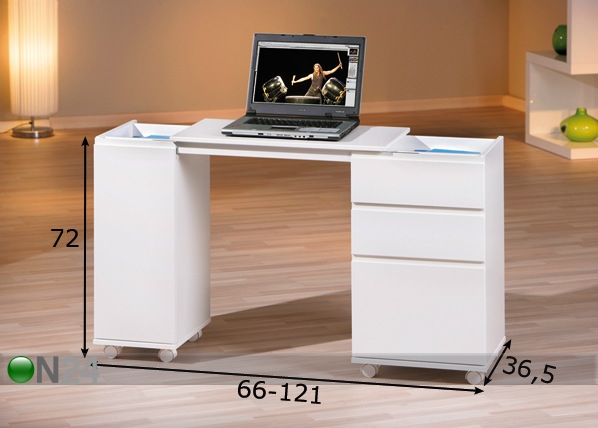 Компьютерный стол Laptop-office размеры