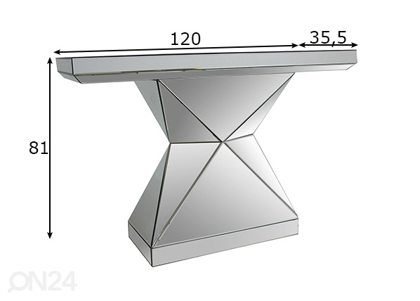 Консольный стол 35,5x120 cm размеры