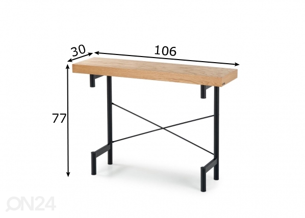 Консольный стол размеры