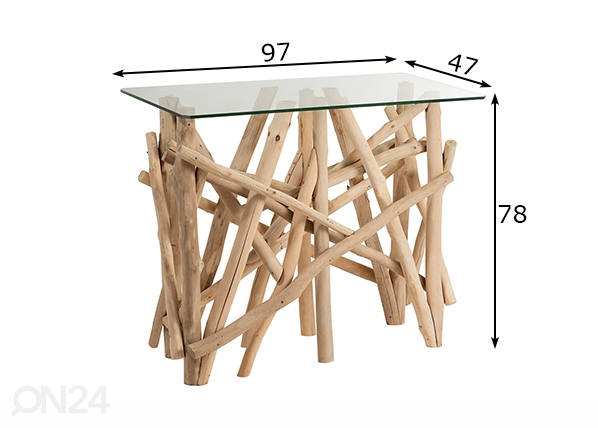 Консольный стол Branch 97 cm размеры