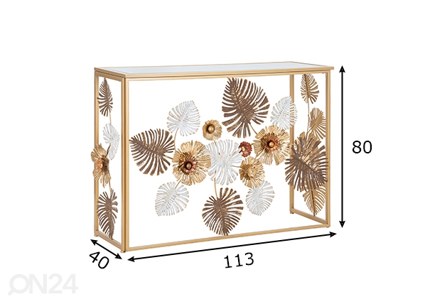 Консольный стол Glam Floris размеры