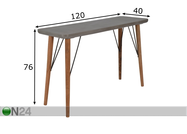Консольный стол Isac размеры