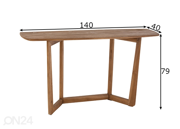 Консольный стол Maty размеры
