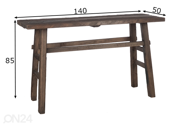 Консольный стол Mirk размеры