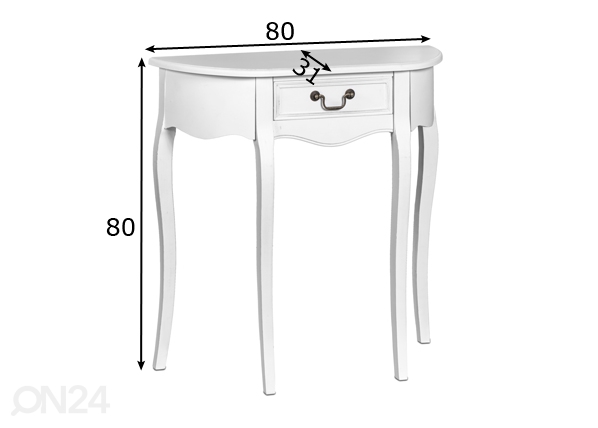Консольный стол Romantic размеры