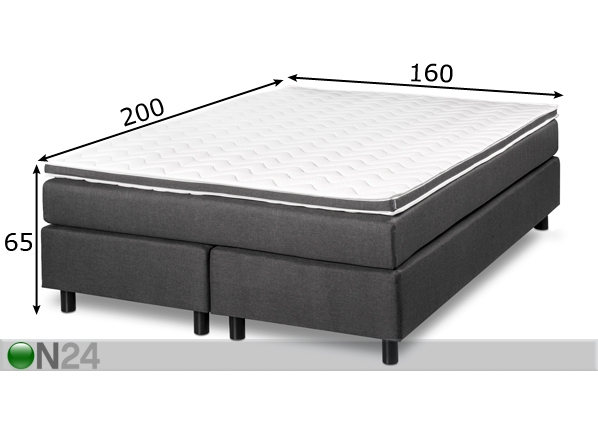 Континентальная кровать Dream 160x200 cm размеры