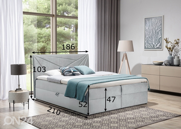 Континентальная кровать Pocket с ящиком 180x200 cm размеры