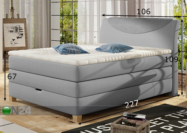 Континентальная кровать с ящиком 100x200 cm размеры