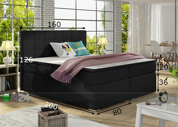 Континентальная кровать с ящиком 160x200 cm размеры