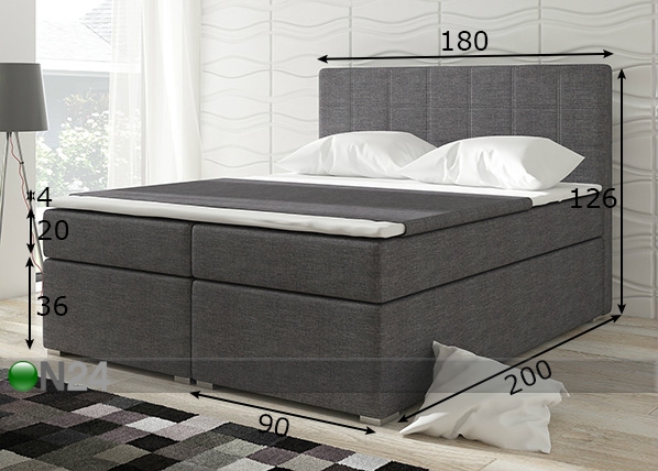 Континентальная кровать с ящиком 180x200 cm размеры