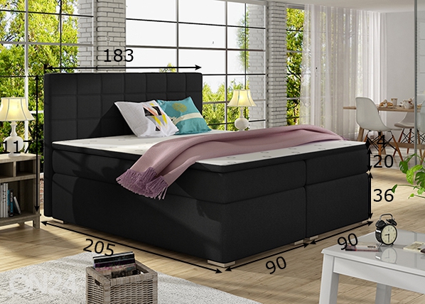 Континентальная кровать с ящиком Chester 180x200 cm размеры