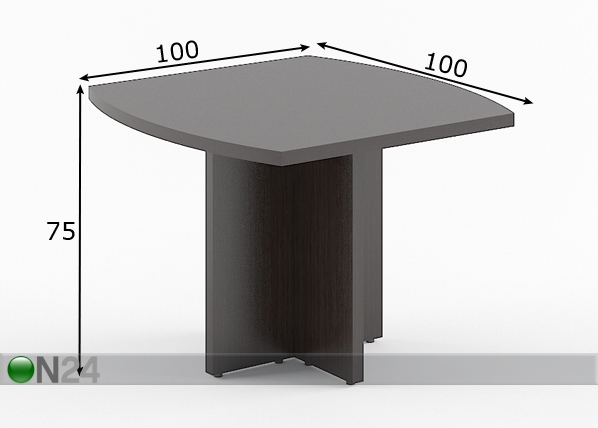 Конференц-стол Born 100x100 cm размеры
