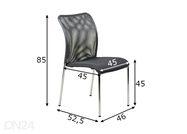 Конференц-стул 7 шт, графит размеры