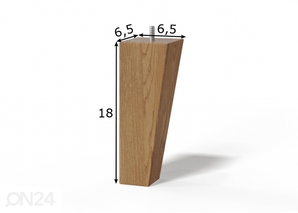 Косые конусные деревянные ножки h18 см, 4 шт размеры