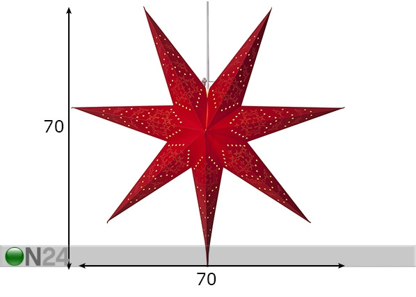 Красная звезда Sensy 70 см размеры