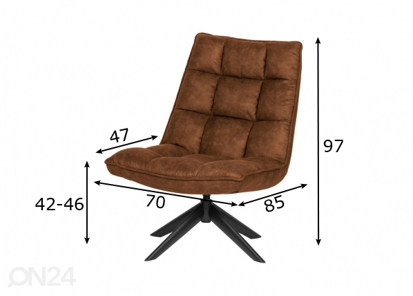 Кресло (вращающееся) размеры