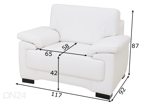 Кресло Adria размеры
