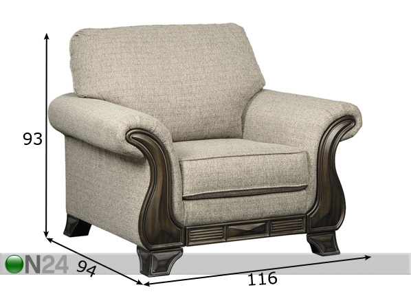 Кресло Agata2 размеры