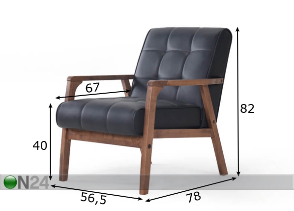 Кресло Almond размеры