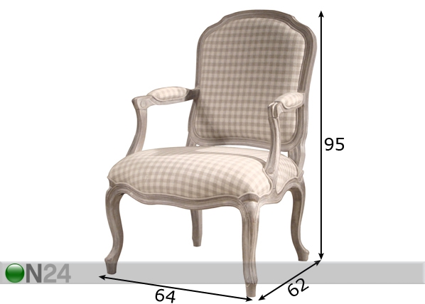 Кресло Amelie размеры