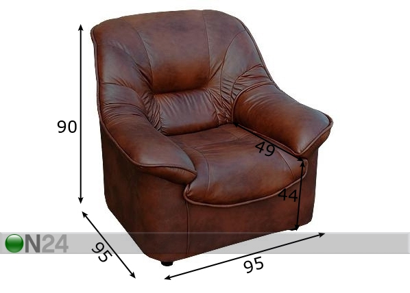 Кресло Boston размеры