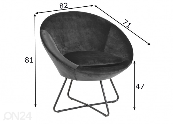 Кресло Bristol размеры