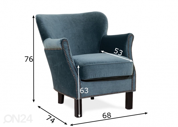 Кресло Como размеры