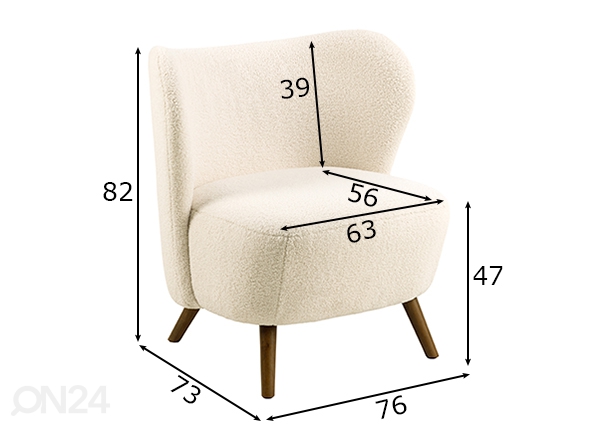 Кресло Coss размеры