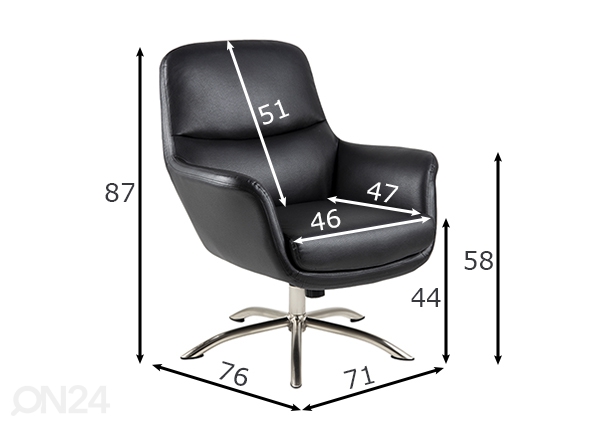 Кресло Dalby размеры