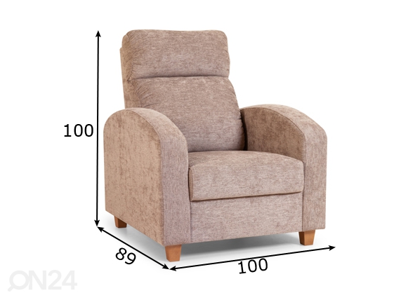 Кресло Darla размеры
