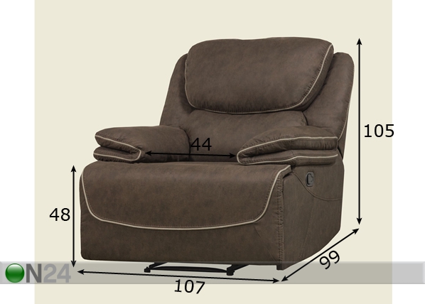 Кресло Deivi размеры