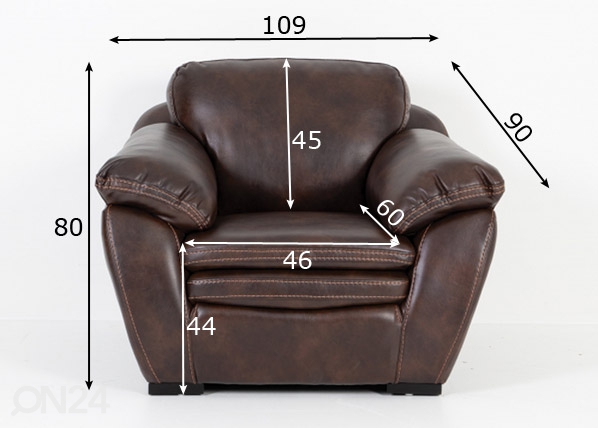 Кресло Denver размеры