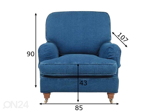 Кресло Howard размеры