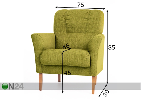 Кресло Katri размеры