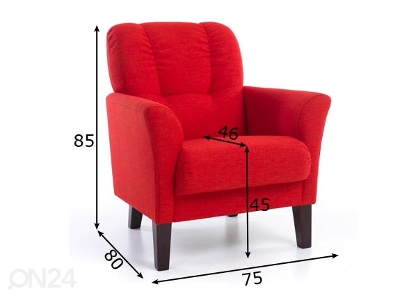 Кресло Katri размеры