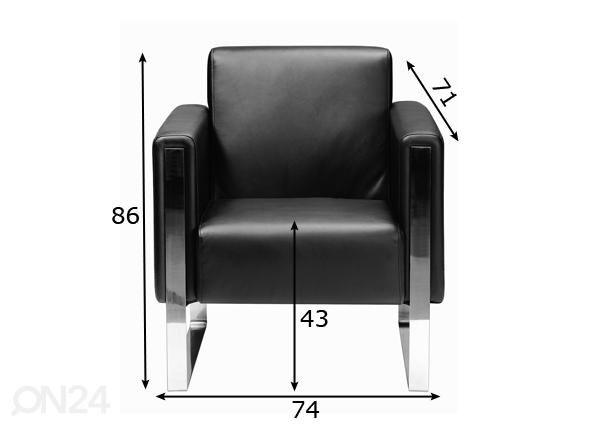 Кресло Menton размеры