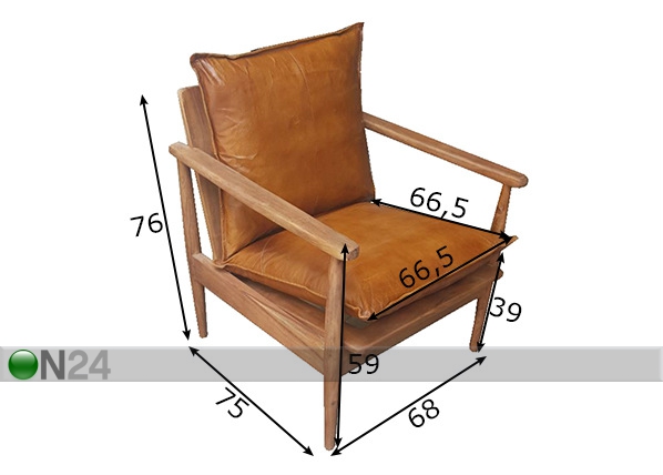 Кресло Mid Century размеры