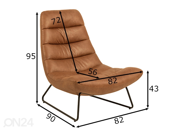 Кресло Minnesota размеры