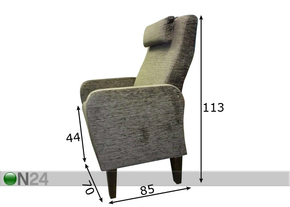 Кресло Mira III размеры
