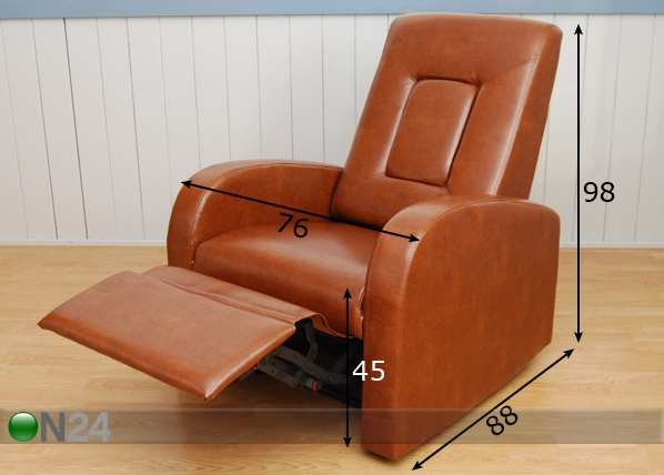 Кресло Moca с подножкой размеры