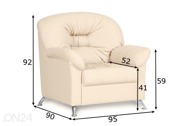 Кресло Parm размеры