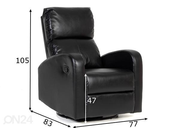 Кресло recliner (качающееся/вращающееся) размеры