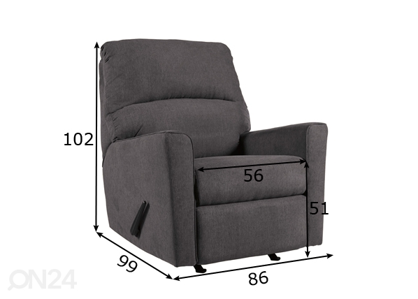 Кресло recliner размеры