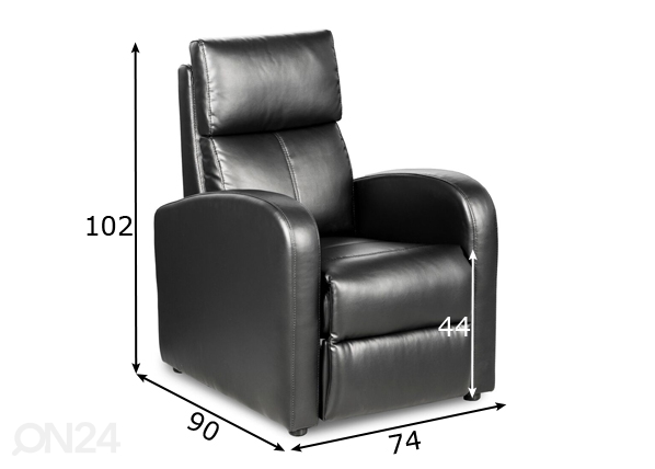 Кресло recliner Daniel размеры