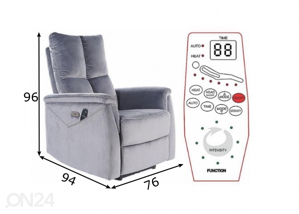 Кресло recliner / массажное кресло размеры