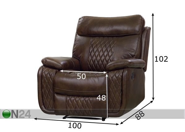 Кресло Relax23, тёмно-коричневый размеры