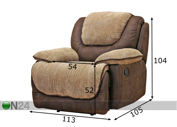 Кресло Relax5, золотисто-коричневый/бежевый размеры