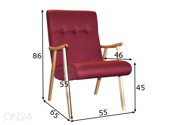 Кресло Retro размеры